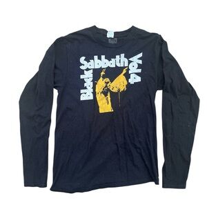Black Sabbath Vol. 4 Long Sleeve Black T Shirt Women’s S 100% Cotton